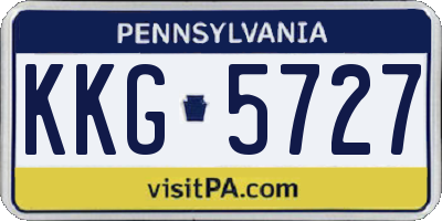 PA license plate KKG5727