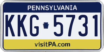 PA license plate KKG5731