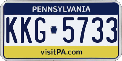 PA license plate KKG5733