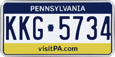 PA license plate KKG5734