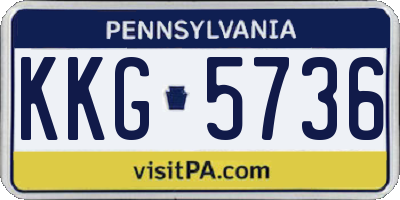 PA license plate KKG5736