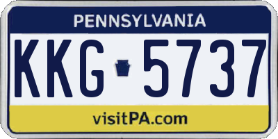 PA license plate KKG5737