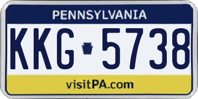 PA license plate KKG5738