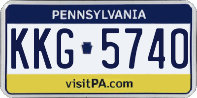 PA license plate KKG5740