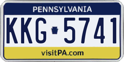 PA license plate KKG5741