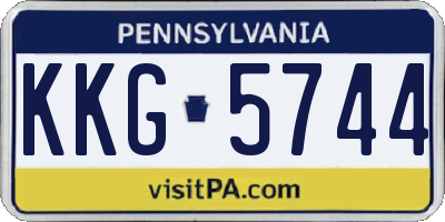 PA license plate KKG5744