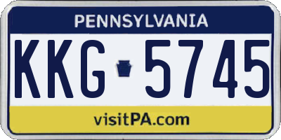PA license plate KKG5745