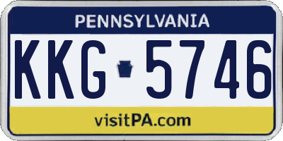 PA license plate KKG5746