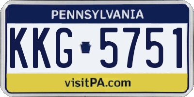 PA license plate KKG5751