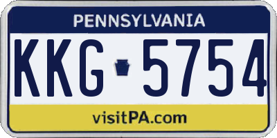 PA license plate KKG5754