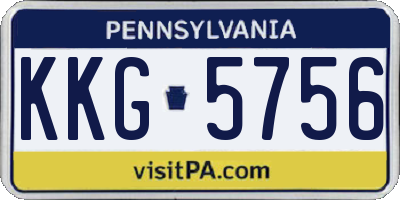 PA license plate KKG5756