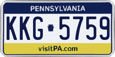 PA license plate KKG5759