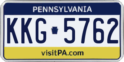 PA license plate KKG5762