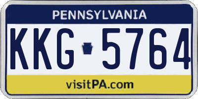 PA license plate KKG5764