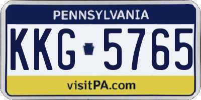PA license plate KKG5765