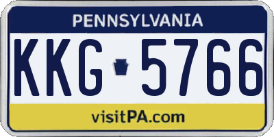 PA license plate KKG5766