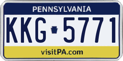 PA license plate KKG5771