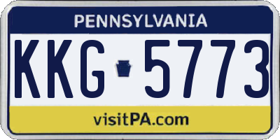 PA license plate KKG5773