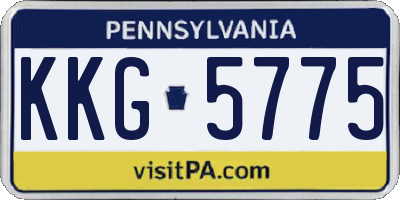 PA license plate KKG5775