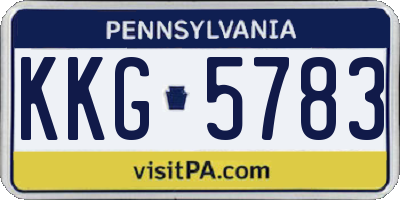 PA license plate KKG5783