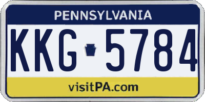 PA license plate KKG5784