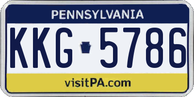 PA license plate KKG5786