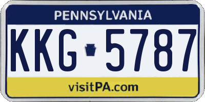 PA license plate KKG5787