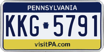 PA license plate KKG5791