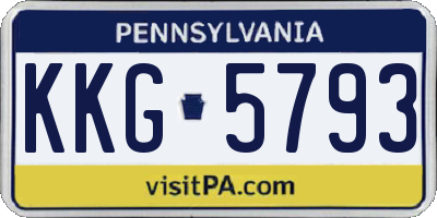 PA license plate KKG5793