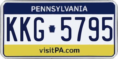 PA license plate KKG5795