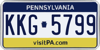 PA license plate KKG5799