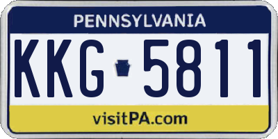 PA license plate KKG5811
