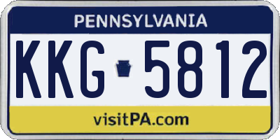 PA license plate KKG5812