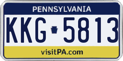 PA license plate KKG5813