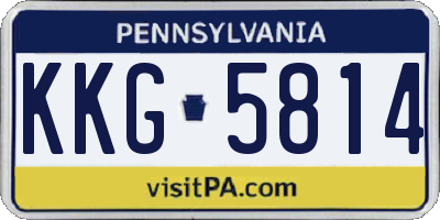 PA license plate KKG5814