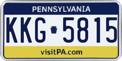 PA license plate KKG5815