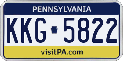 PA license plate KKG5822