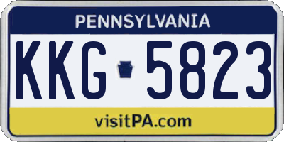 PA license plate KKG5823
