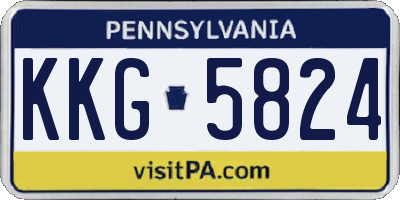 PA license plate KKG5824