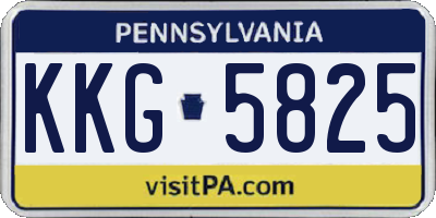 PA license plate KKG5825