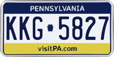 PA license plate KKG5827