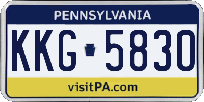 PA license plate KKG5830