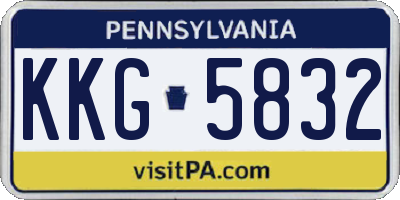 PA license plate KKG5832