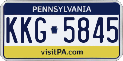 PA license plate KKG5845