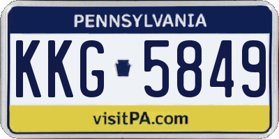 PA license plate KKG5849