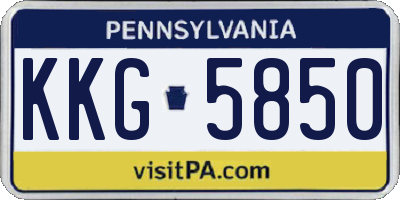 PA license plate KKG5850