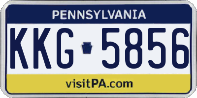 PA license plate KKG5856
