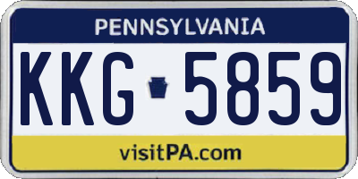 PA license plate KKG5859