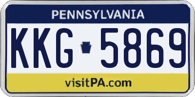 PA license plate KKG5869