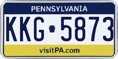 PA license plate KKG5873